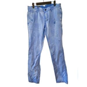 NWT PRPS chino distressed baby blue paint pants savoy fit 32